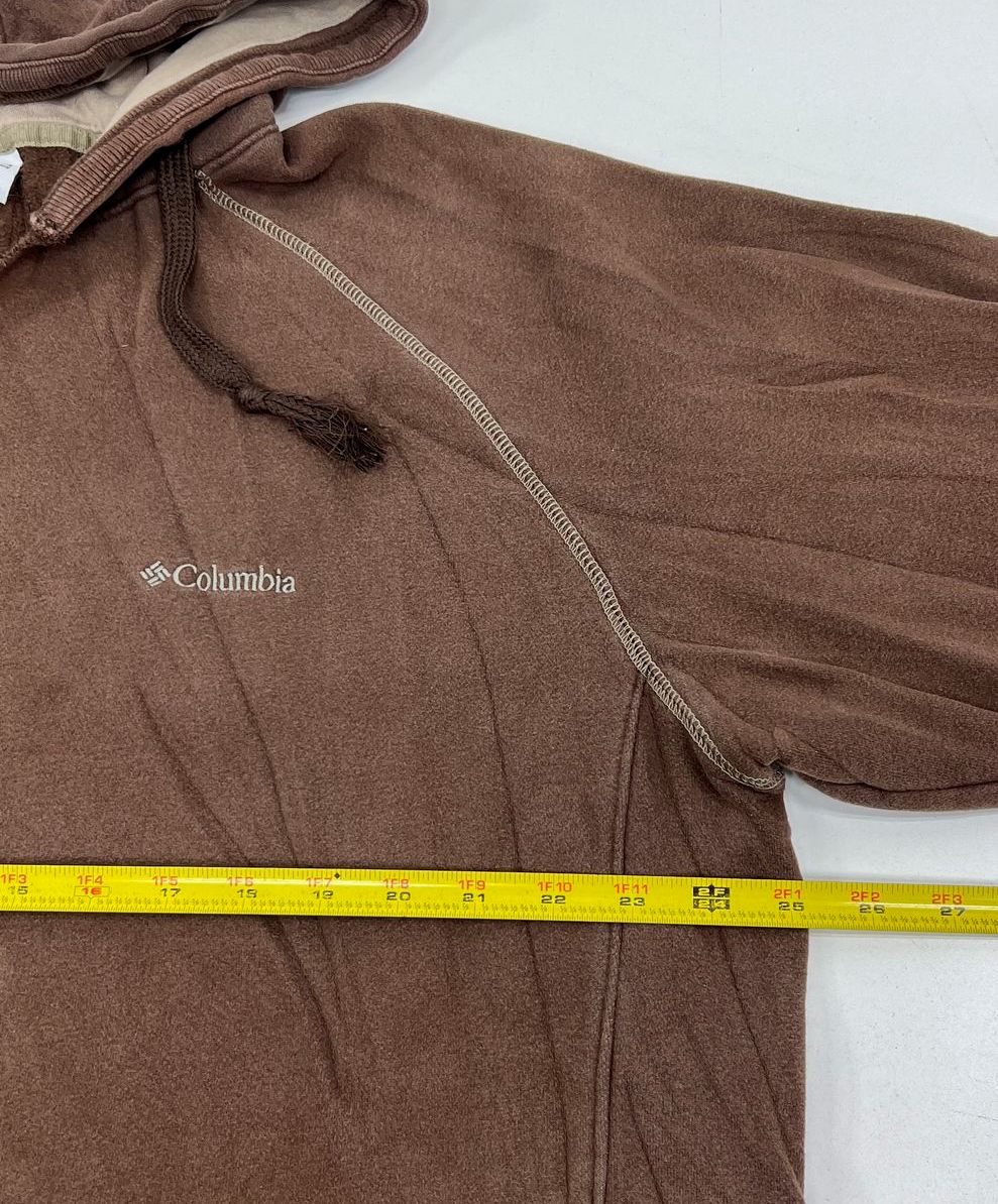 Columbia Mens Faded Brown Distressed Pullover Hoodie Sweatshirt XL Outdoor
