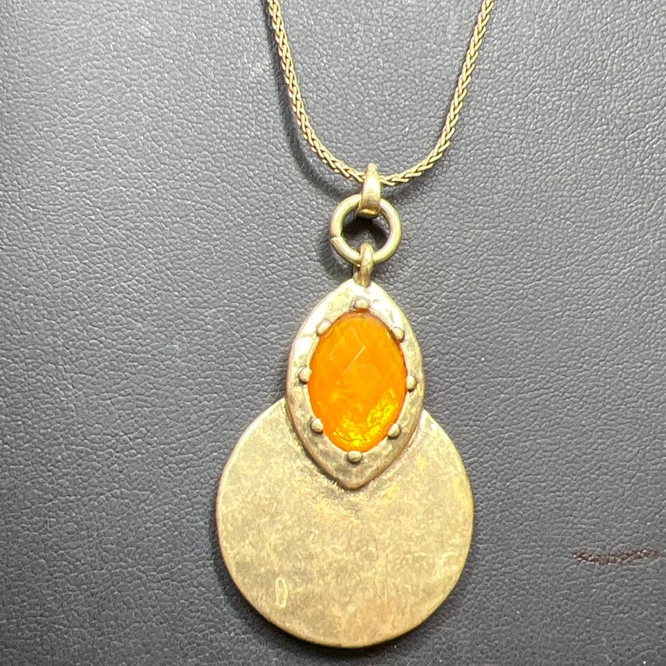 2 Lucky Brand Gold tone Pendant Necklaces NWT