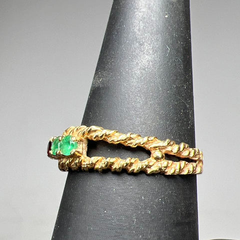 10K Yellow Gold Multi-Stone Ring Size 7.5 2.69g