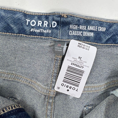 Torrid Jeans Lot NWT High-Rise Ankle Crop & Wide Leg Crop Women's Size 26 4X