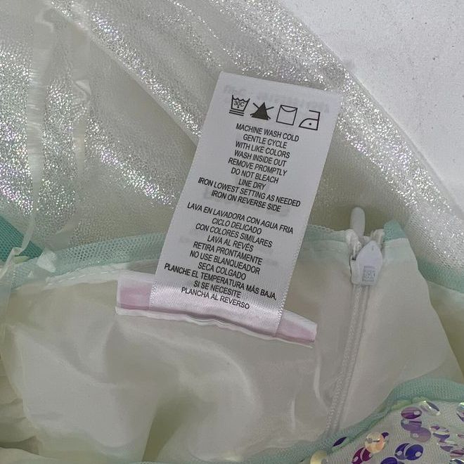 Bonnie Jean Girls Sequin Tulle Party Pageant Dress Aqua White Size 6 NWT