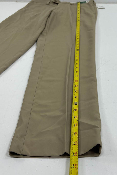 NWT Louis Raphael Khaki Tan Sorbtek Twill Flat Front Golf Pants Men's 30x32