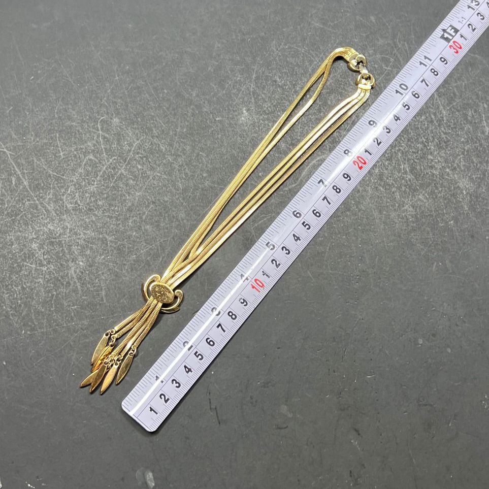 Monet Gold Tone Tassel Necklace