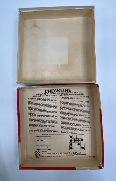Vintage 60s Checkline 3 Dimensional Space Tic-Tac-Toe Game Mid Century