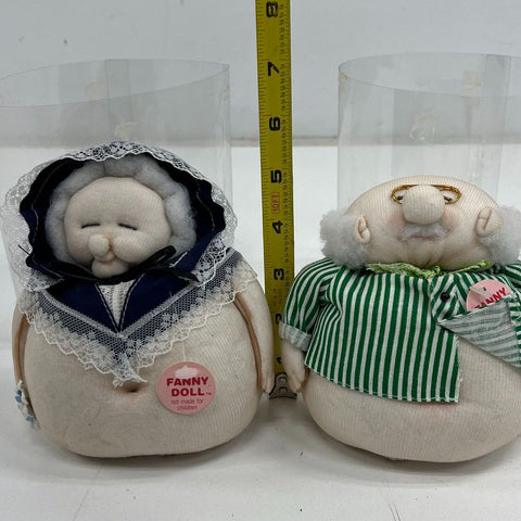 Vintage 80s Fanny Doll Lot of 2 Butt Face Gag Gift Novelty Figures w/ Tubes