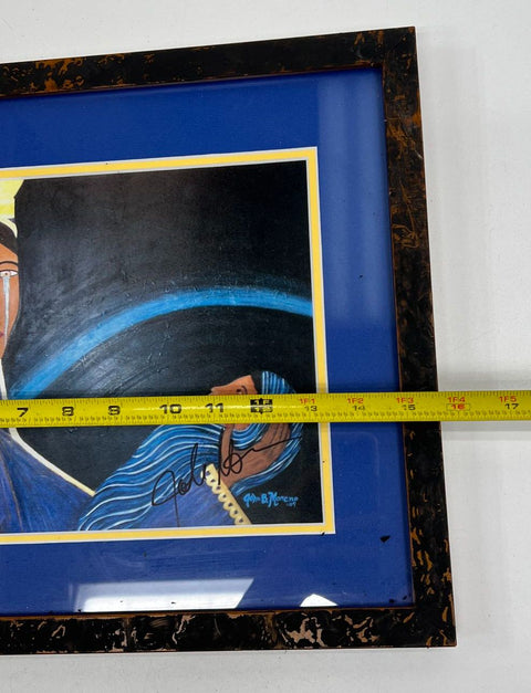 John B Moreno Lot of 2 Signed Religious Art Prints Framed Contemporary 2000s