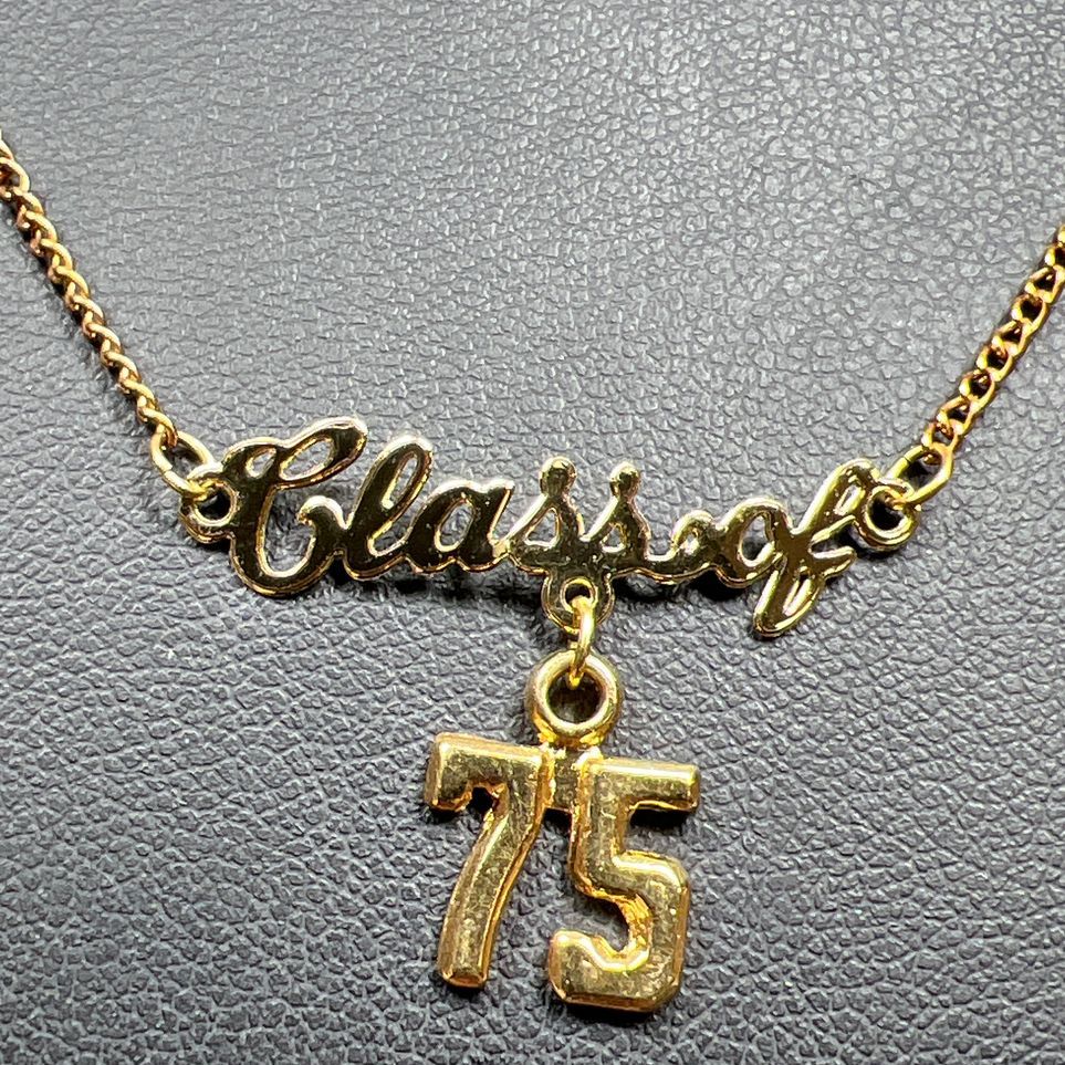 Vintage Class of 75 Gold Tone Necklace