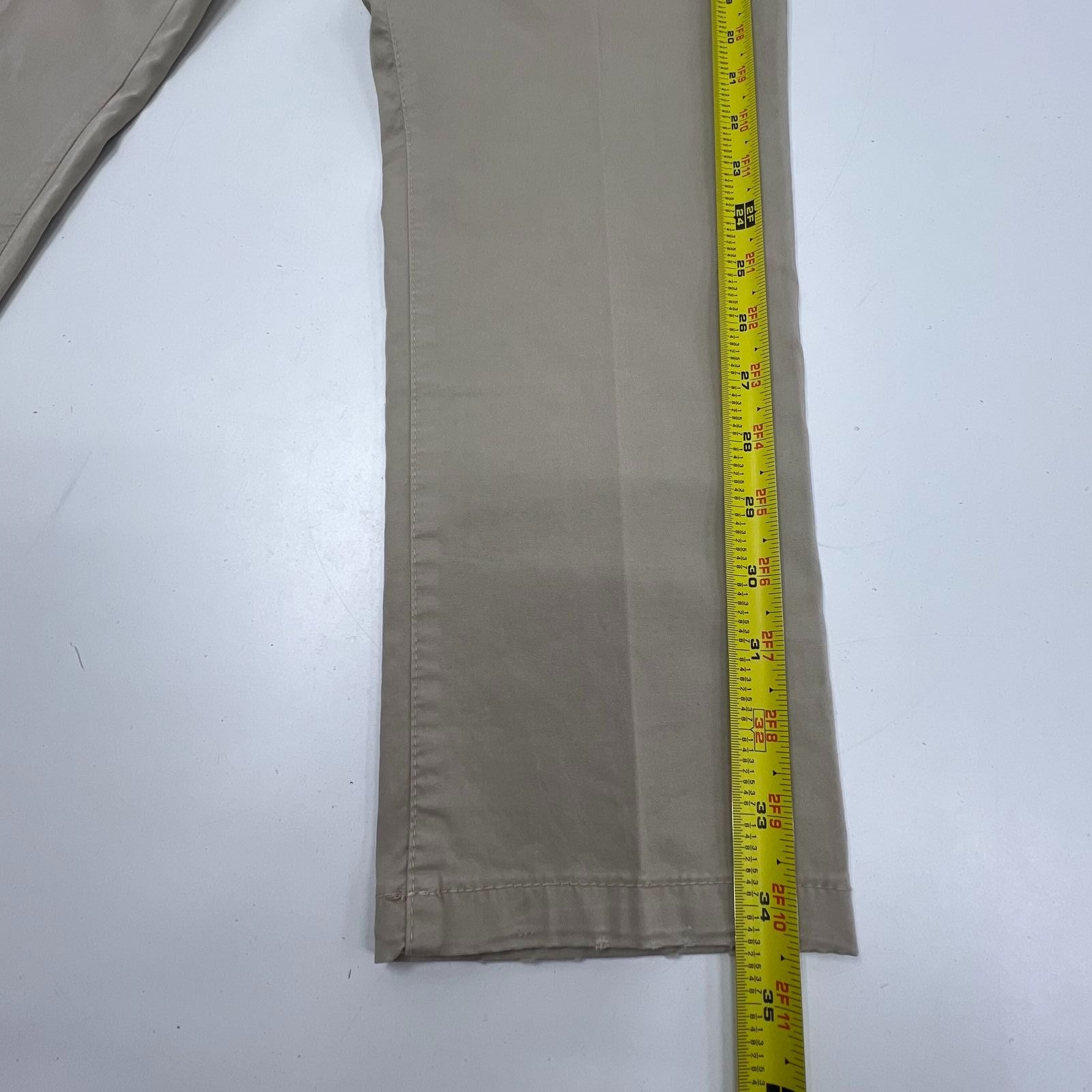 NWT Entre Amis Tan Pleated Cotton Stretch Chino Pants Women's Size 26