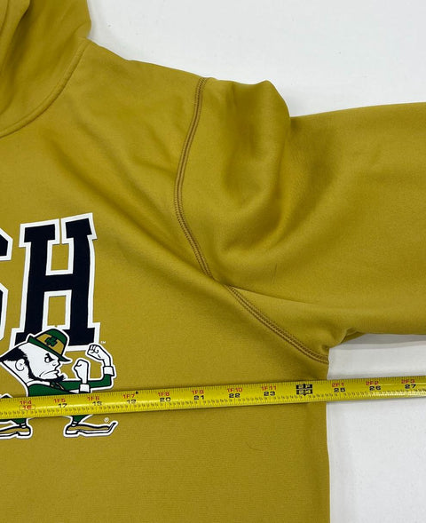 NWT Under Armour Gold Notre Dame Irish ColdGear Hoodie Sweatshirt Men's XL