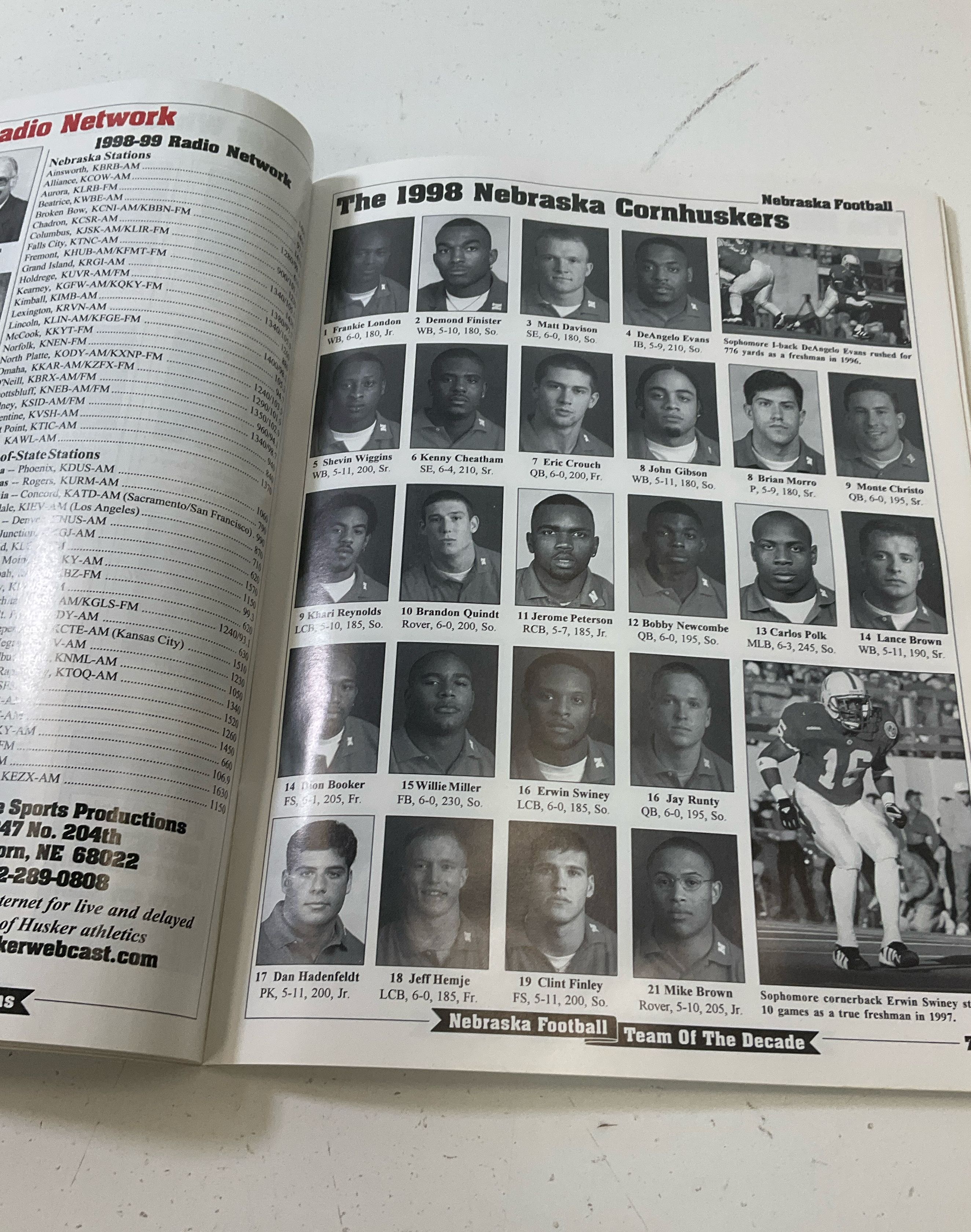 6 90s Early 2000s Nebraska Cornhuskers Game Programs & Magazines READ