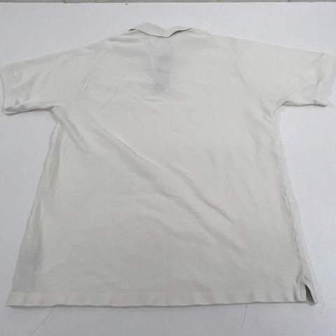 Burberry White Nova Check Placket Pique Polo Shirt Men's Size L