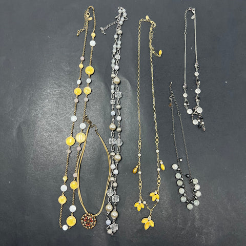 Lia Sophia Signed Costume Jewelry Necklace Lot of 5 Mixed Styles Beaded