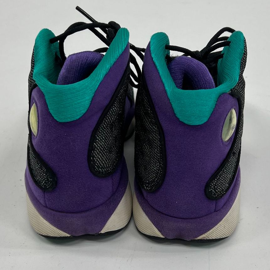 COA Girls' Nike Air Jordan 13 GS Black Atomic Teal Purple Shoes Size 6.5Y