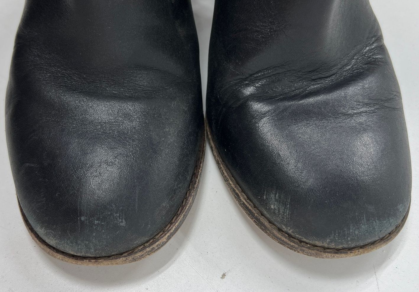 Coach Black Leather Side Zip Casual Block Heel Boots Women's Size 10