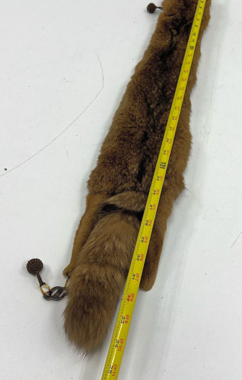 Vintage 50s Real Mink Fur Stole Full Pelt Taxidermy Wrap Scarf with Clip