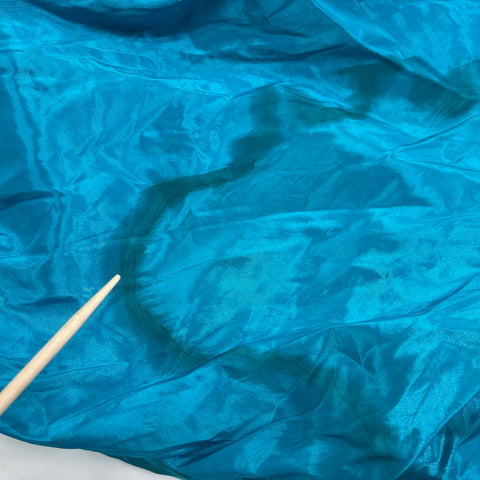 Vintage Y2K Mystique Teal Blue Beaded Strapless Taffeta Prom Gown Dress