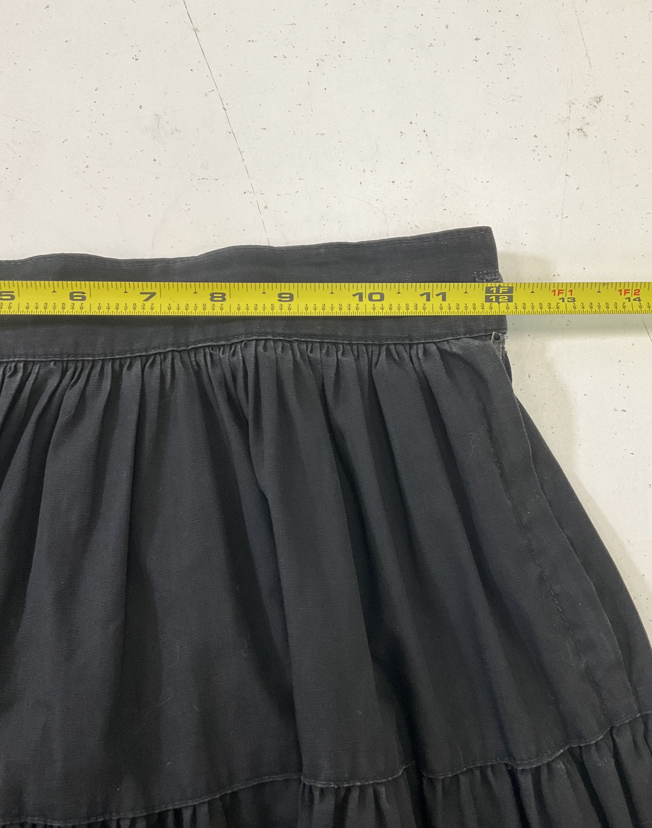 Vintage Rockmount Ranch Wear Black Tiered Western Skirt Square Dance Size S