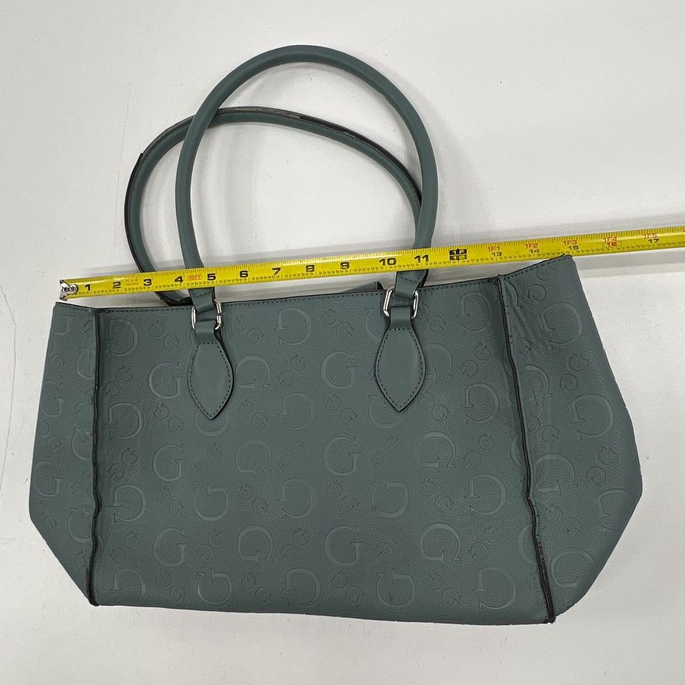 Guess Purse Lot 2 Handbags Blue Tote White Snakeskin Satchel Faux Leather