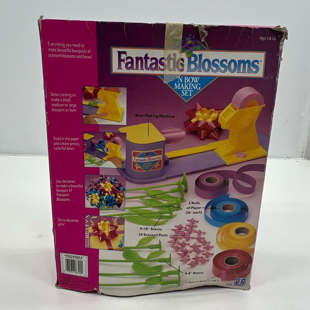 Vintage Hasbro Fantastic Blossoms Bow Making Kit Children's Craft Set IOB