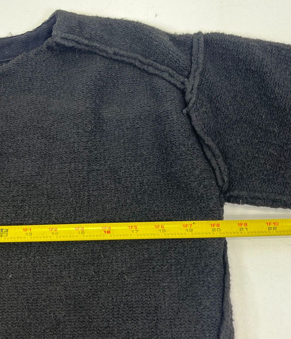 Free People Black Textured Exposed Seam Cropped Sweater Women's XS