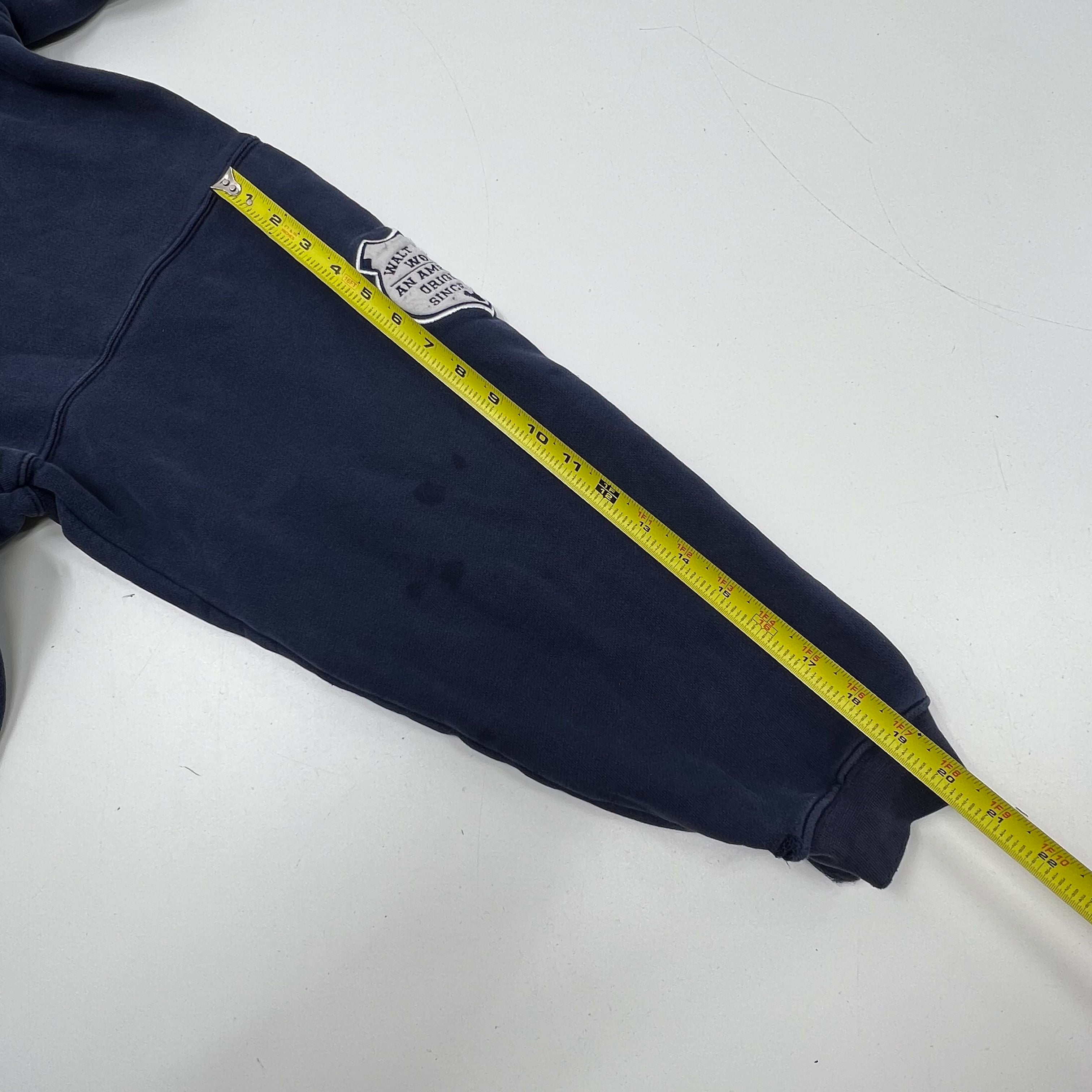 Vintage Y2K Walt Disney World Blue Embroidered WDW American Flag Hoodie Mens XL