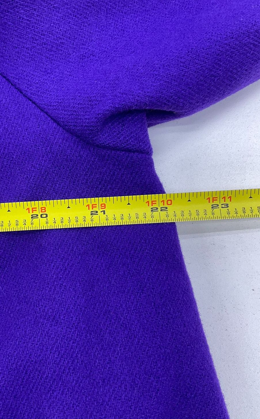 Vintage 80s Leslie Fay 100% Wool Coat Made in USA Purple Funnel Neck Size 4