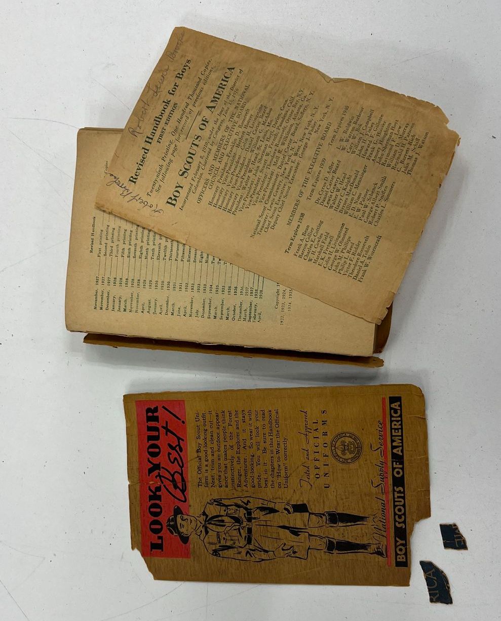 Vintage Boy Scout Handbook Lot 3pc Wolf Bear Cub Scout + 1920s Era BSA