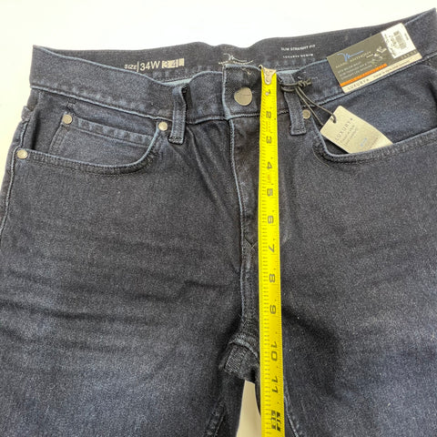 Marc Anthony Dark Wash Slim Straight Fit Luxury+ Denim Jeans Men's 34x34 NWT