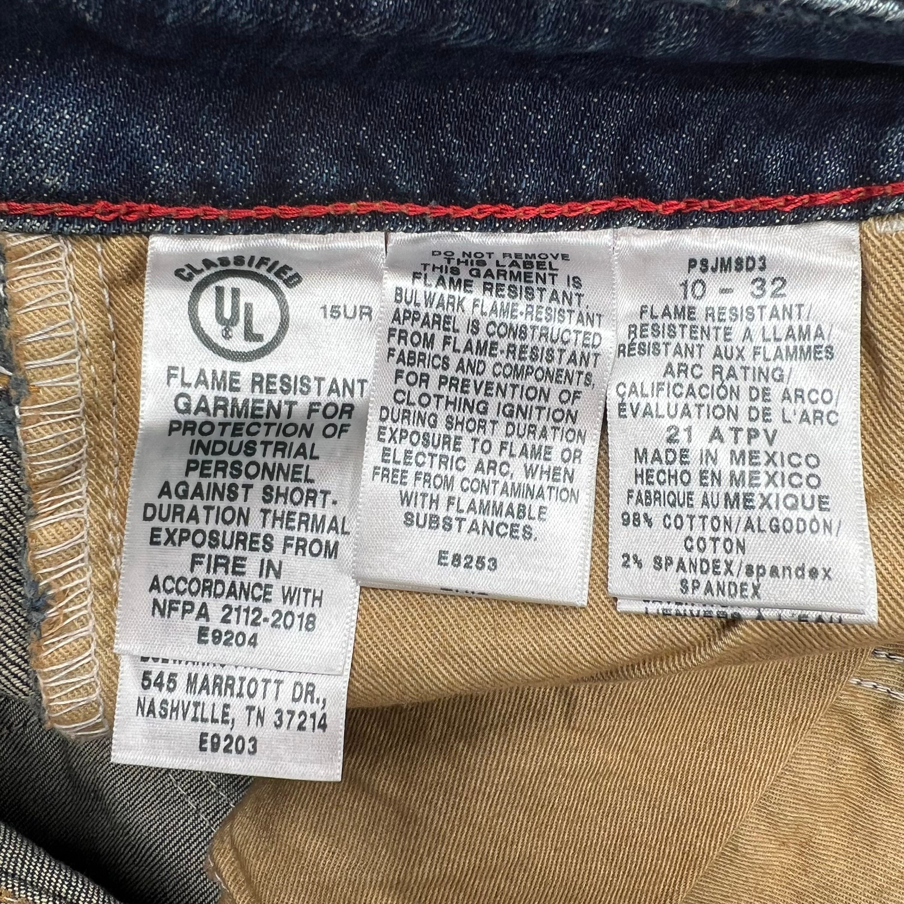 Bulwark PSJMSD3 FR Flame Resistant Boot Cut Work Jeans Women's Size 10x32