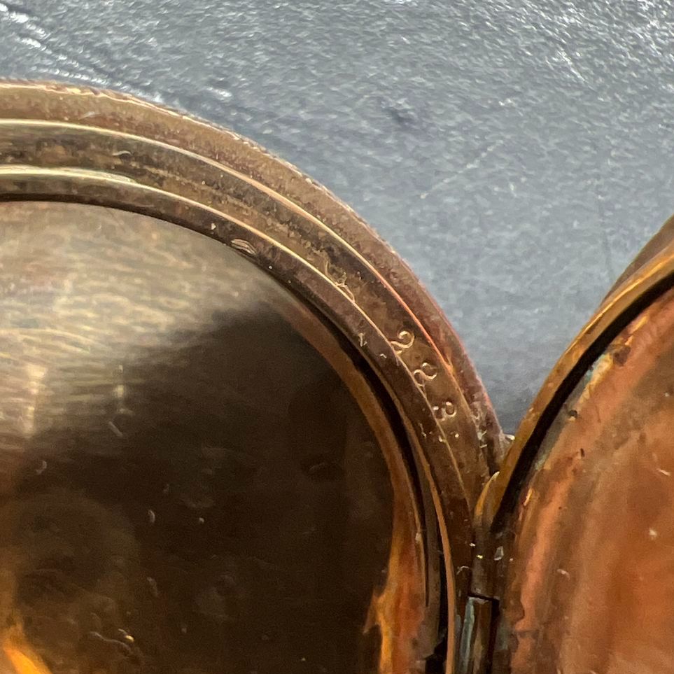9K Yellow Gold AB Pocket Watch Warranted Case 20.72g