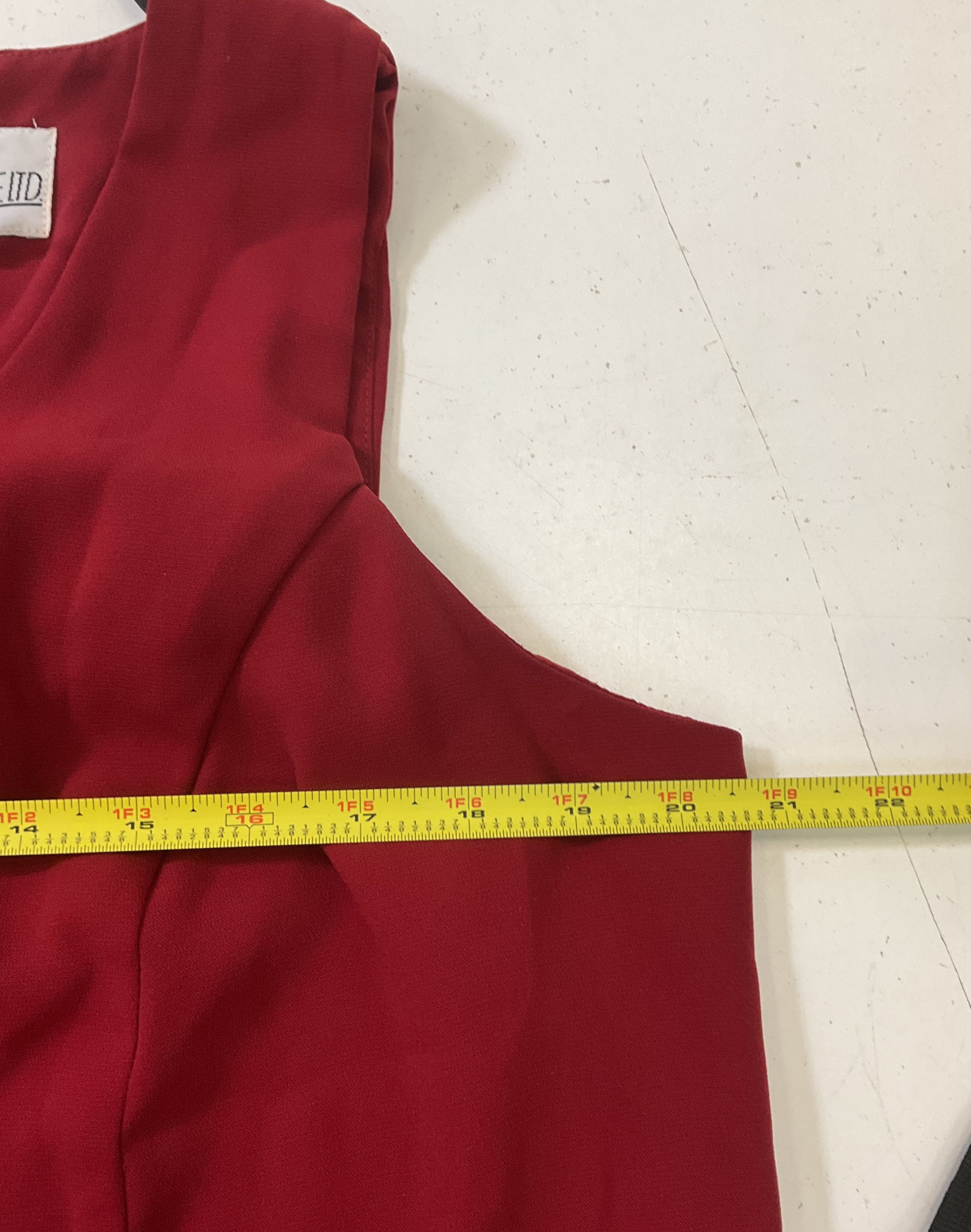 Just In Thyme Ltd Women's Red Sleeveless Sheath Dress Size 16 Vintage