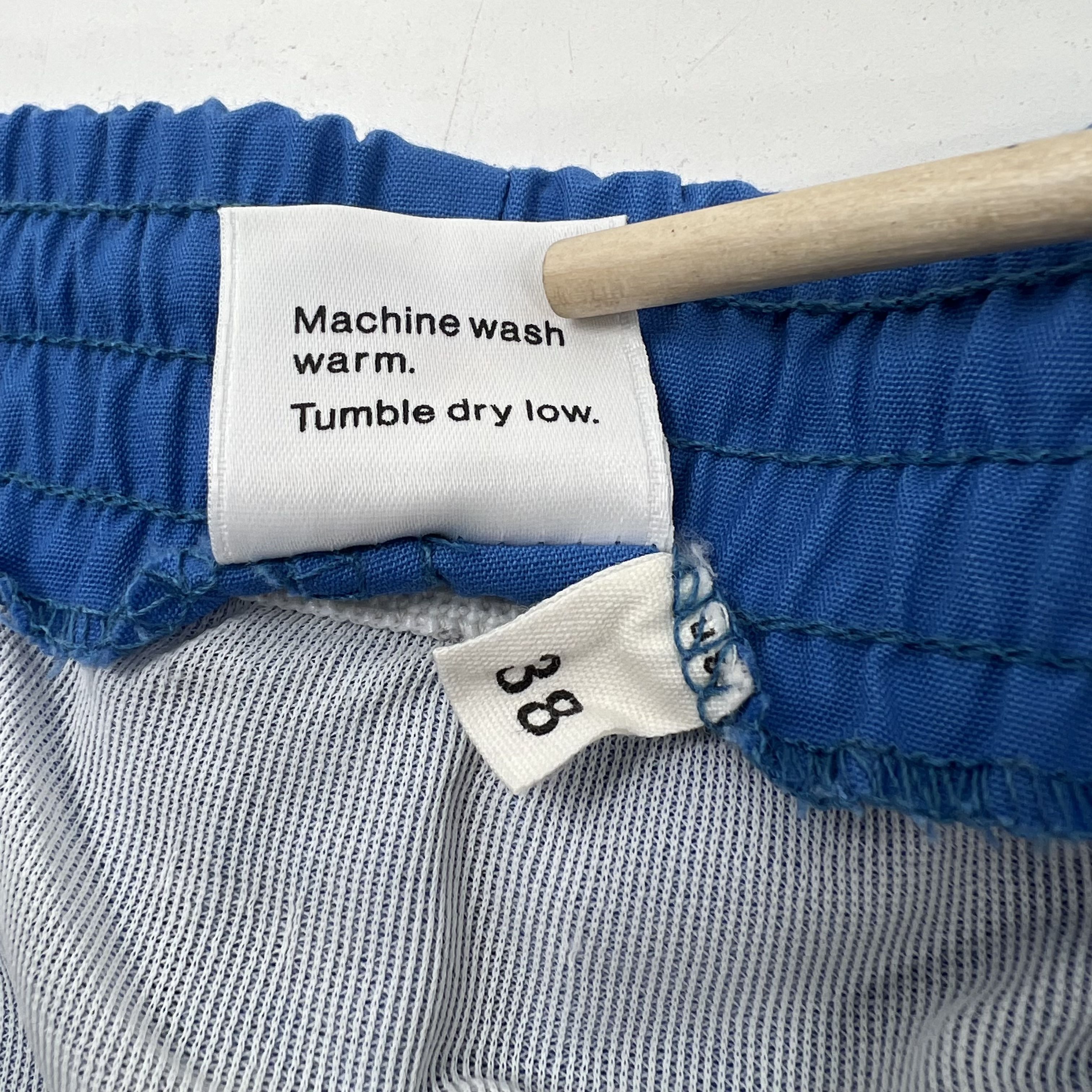 Vintage 80s JC Penney Blue Striped California Swim Trunks Shorts Men's 38