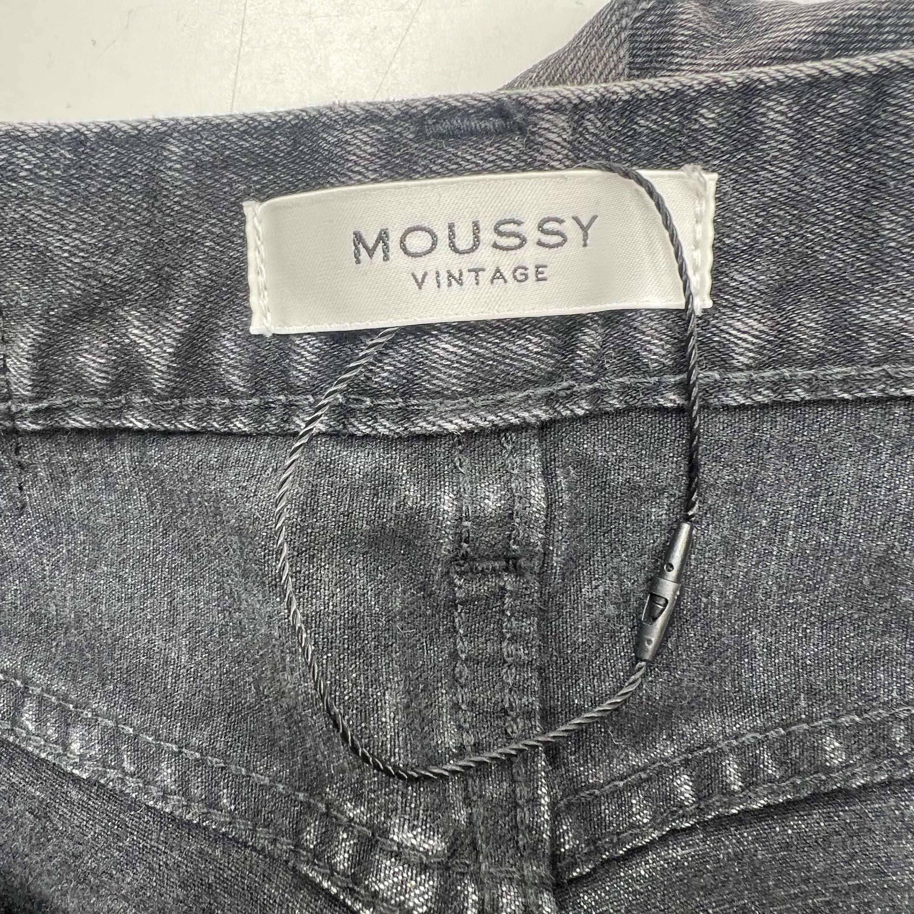 Moussy Vintage Womens High Rise Skinny Selvedge Jeans Made in Japan Sz 25 Black