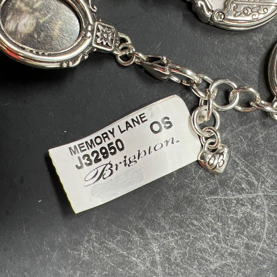 Brighton Memory Lane Photo Frame Charm Silver Plate Bracelet NWT