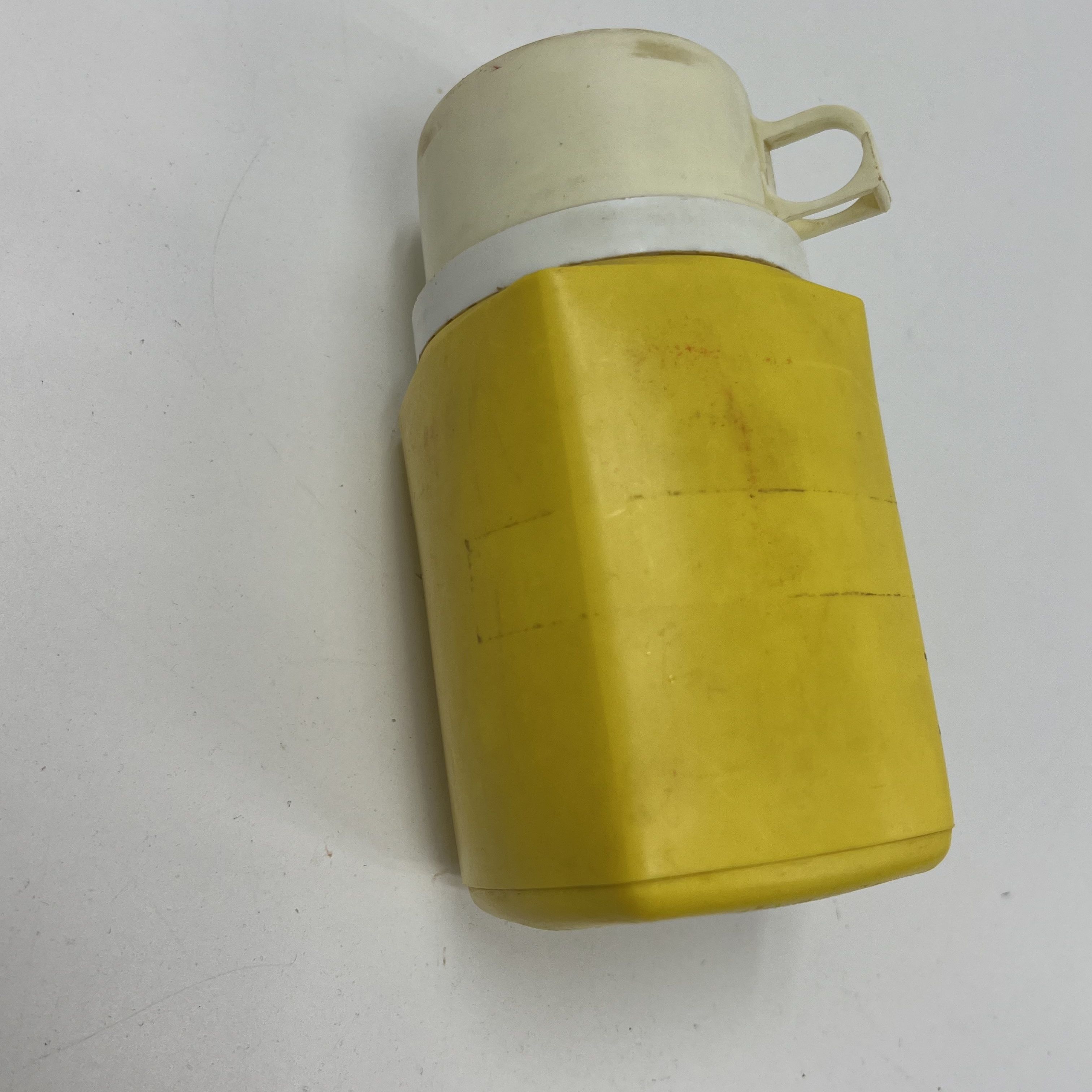 Vintage 80s Thermos Smurfette Pink Plastic Lunchbox with Yellow Smurf Thermos