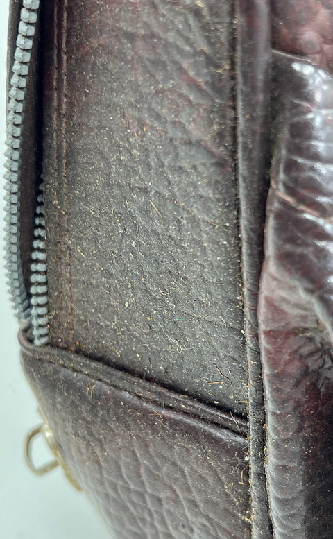 Vintage 80s Samsonite Silhouette Brown Pebbled Travel Bag Carry On Satchel