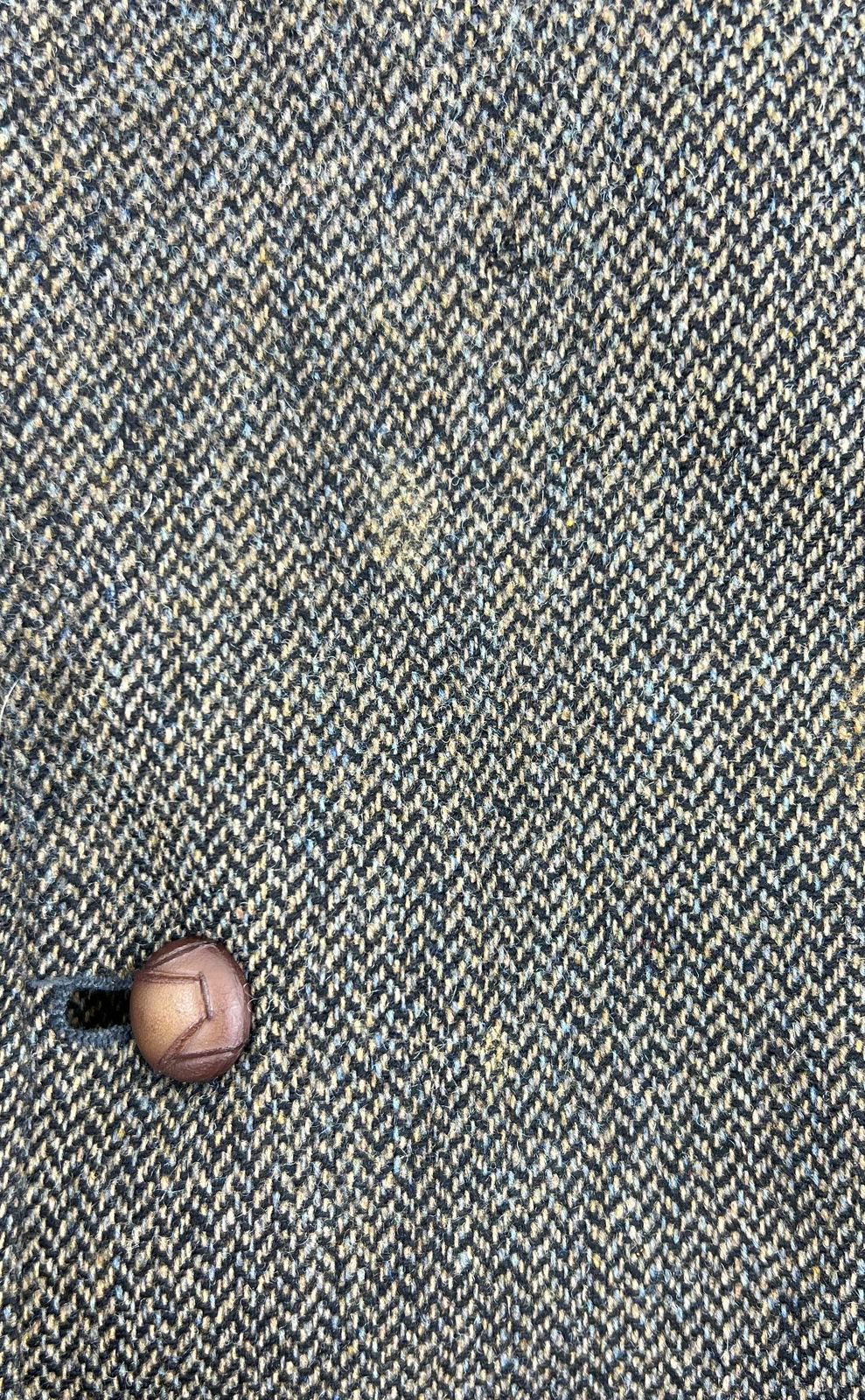 Men's Pendleton Western Brown Herringbone Wool Blazer Elbow Patches - Size 48