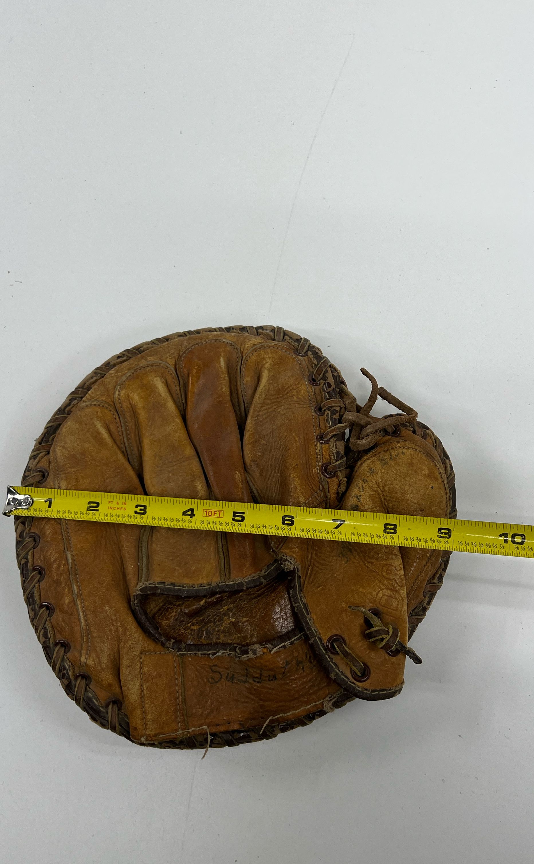 Vintage D&M Draper Maynard Brown Leather Catchers Mitt Baseball Glove