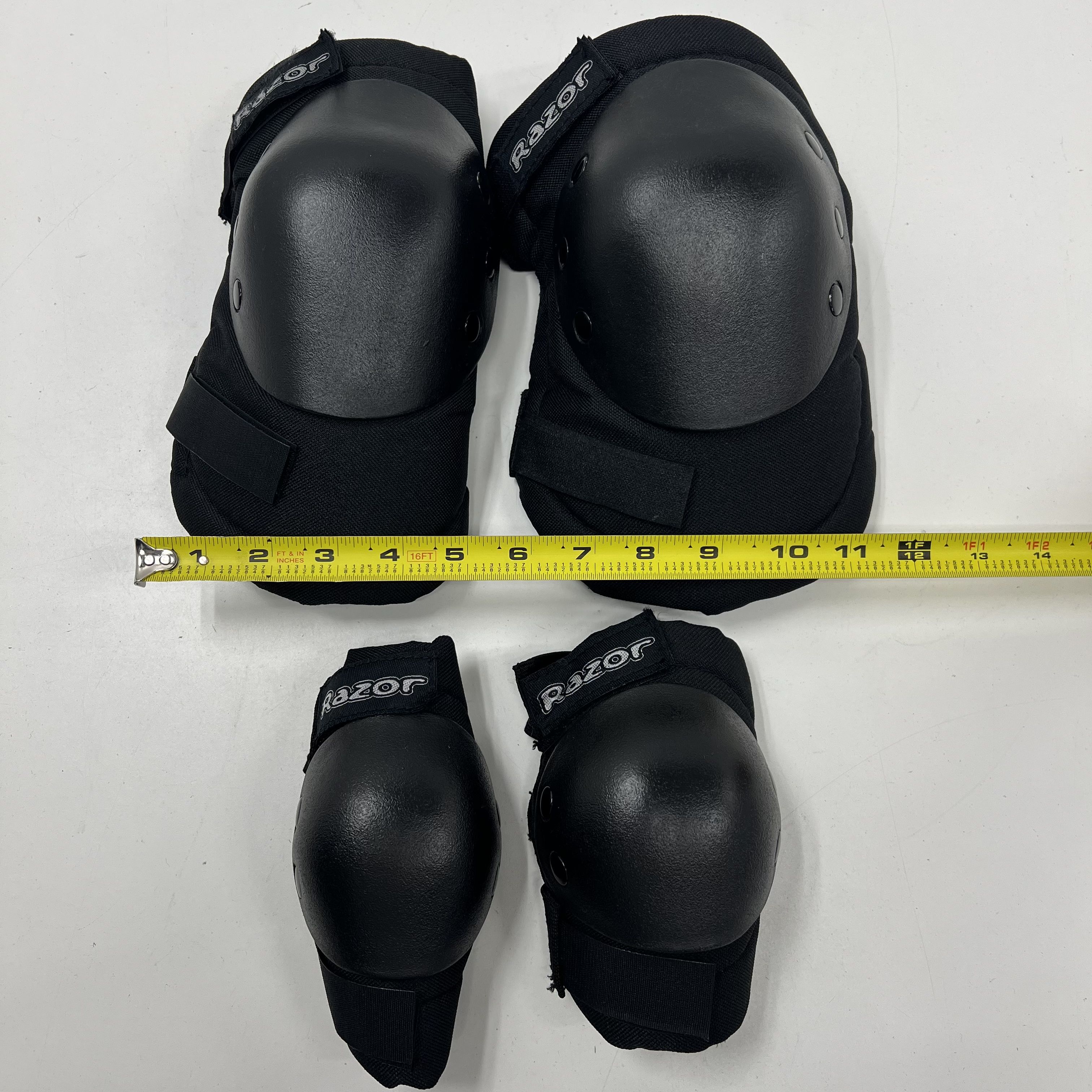 Razor Black Vintage Y2K Protective Elbow & Knee Pads Set Youth Medium