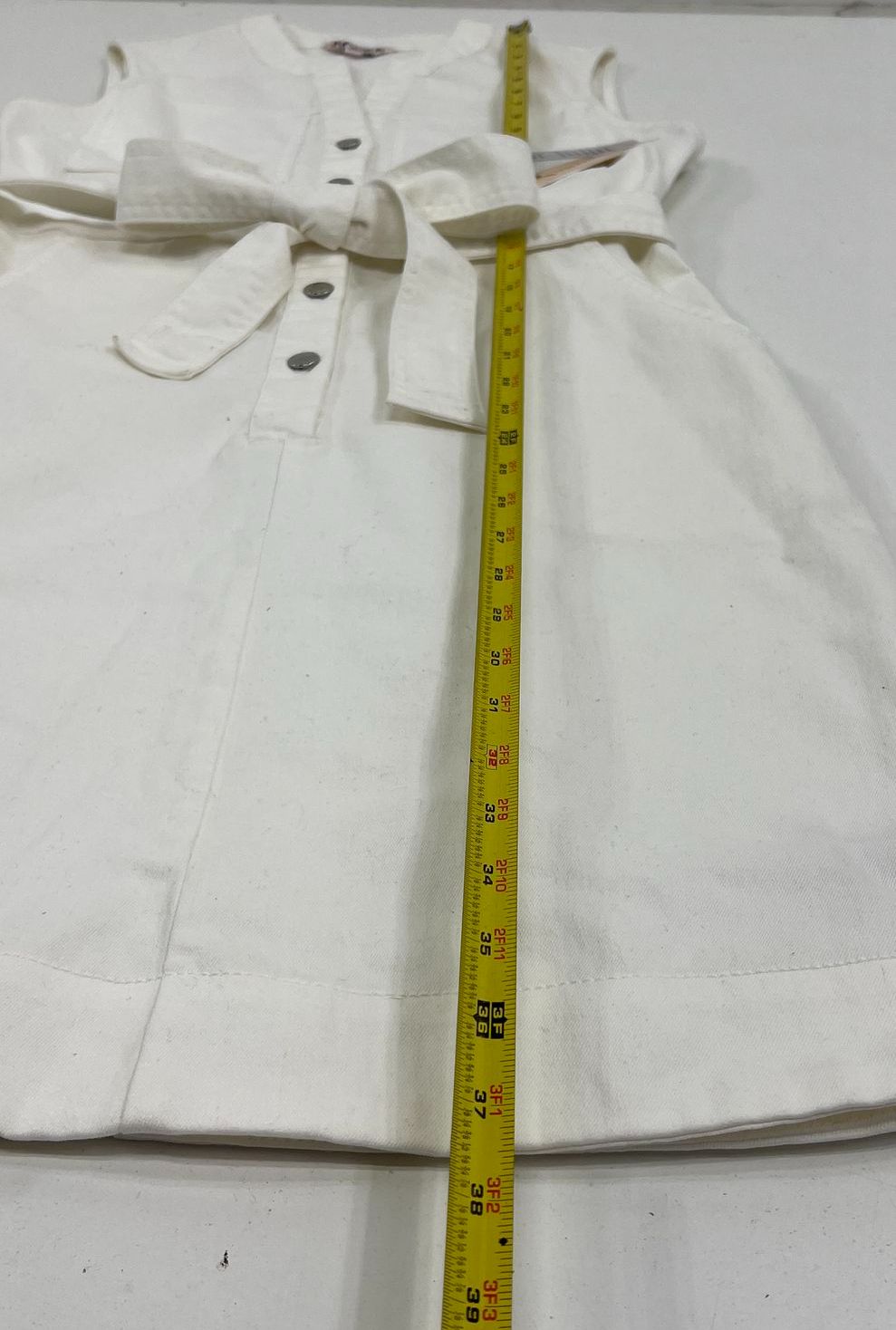 Nanette Lepore Sleeveless Button Front Belted Sheath Dress White NWT Sz S