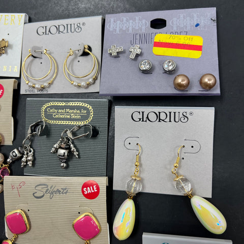 Vintage 80s 90s Costume Earring Lot of 15 JCPenney Charter Club Cézanne