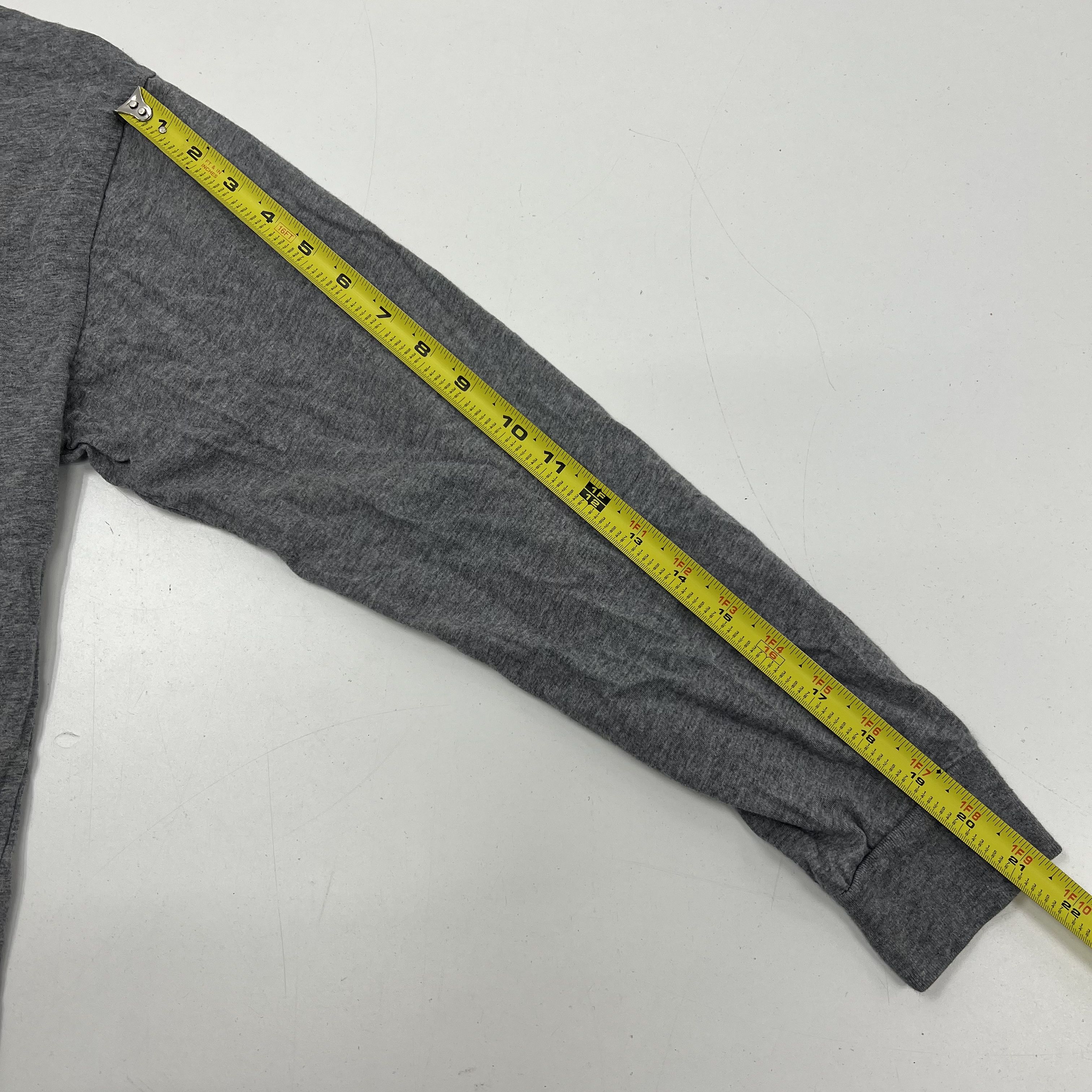 Nike Sportswear History Patchwork Long Sleeve T-Shirt Gray Men's Size S