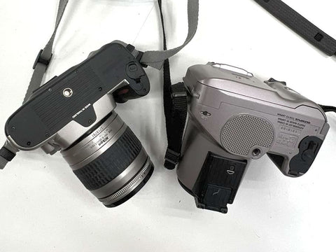 Vintage Nikon F55 & Olympus IS-100 35mm Film SLR Camera Lot