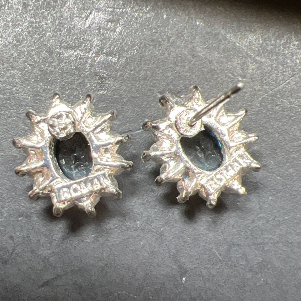 Roman Genuine Purple & Clear Crystal Set NIB