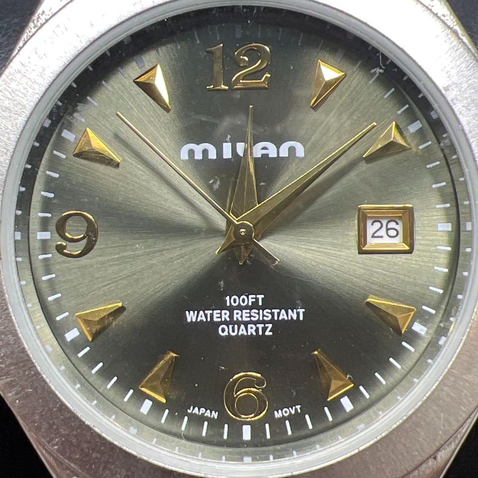 Milan MLN37600W Analog Date Wristwatch New Battery