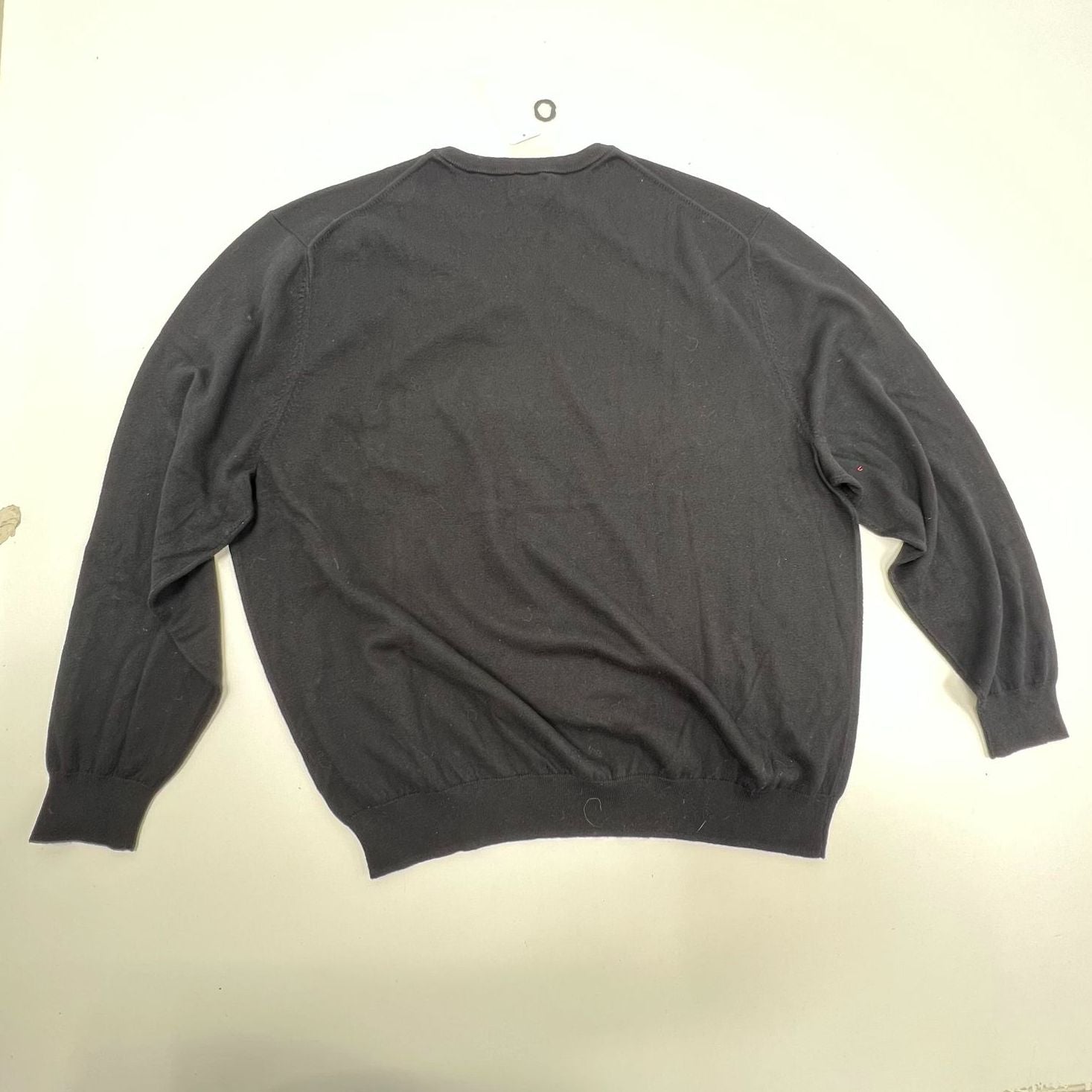 Rochester DXL NWT Black Cotton Cashmere V-Neck Pullover Sweater Men's 1XL