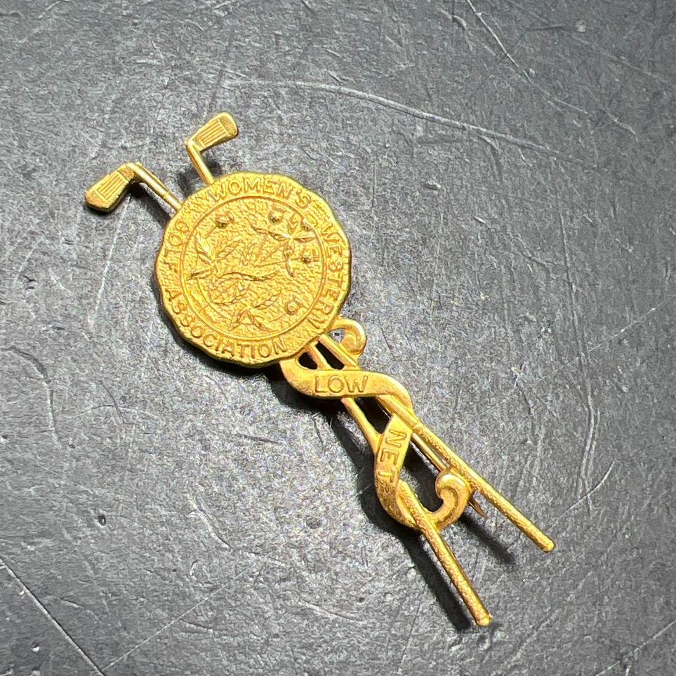 Vintage Womens Western Golf Association Gold Filled & Sterling Silver Pins