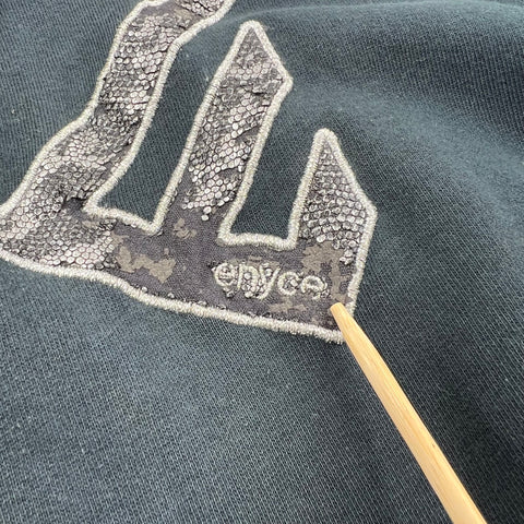 Vintage Y2K Enyce Black Gray Snakeskin Animal Print Full Zip Hoodie Men's XL