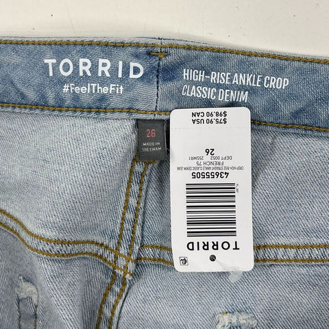 Torrid Jeans Lot NWT High-Rise Ankle Crop & Wide Leg Crop Women's Size 26 4X