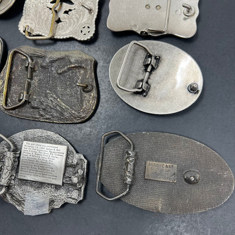 Vintage 80s Western Rodeo Cowboy Belt Buckle Lot of 9 Ariat USA Made